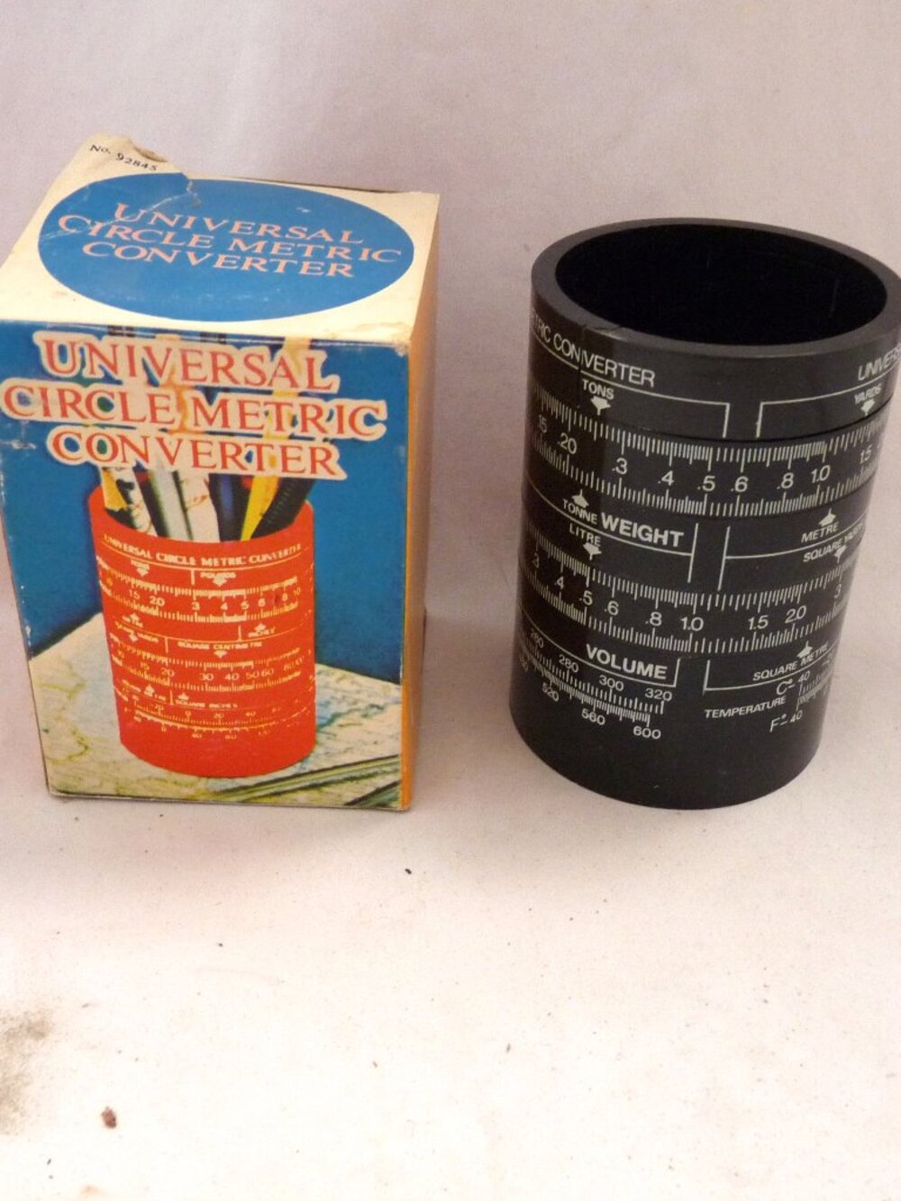 Vintage Universal Circle Metric Converter pencil holder desk Chadwich Miller CO
